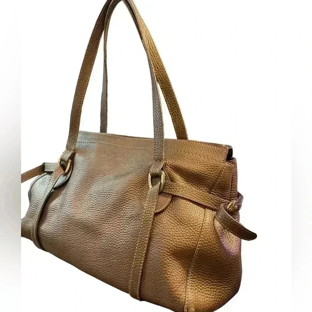 Hogan Bronze Pebbled Leather Tote